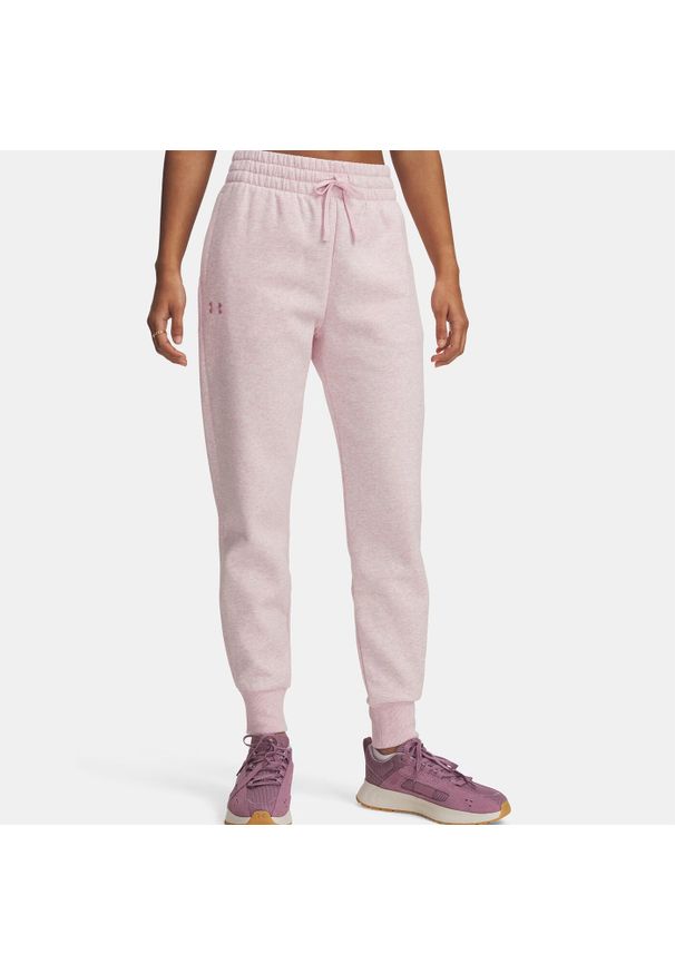 Spodnie damskie Under Armour Rival Fleece. Kolor: różowy. Sport: fitness