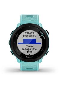 GARMIN - Garmin Forerunner 55 turkusowy. Rodzaj zegarka: smartwatch. Kolor: turkusowy. Materiał: materiał. Styl: retro, sportowy, casual, młodzieżowy #7