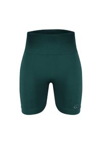 BESHAPED - Szorty fitness damskie Beshaped Power Up! Modelujące. Kolor: zielony. Materiał: nylon. Sport: fitness