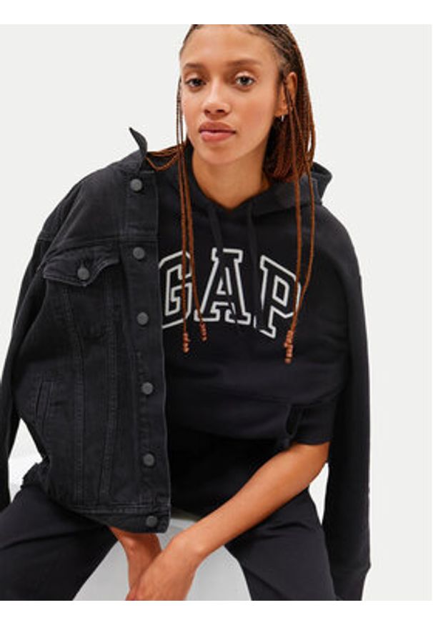 GAP - Gap Bluza 463506-01 Czarny Regular Fit. Kolor: czarny. Materiał: bawełna