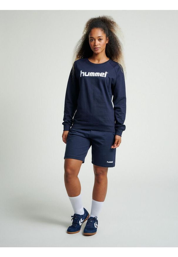 Bluza do piłki ręcznej damska Hummel Go Cotton Logo Sweatshirt Woman. Kolor: niebieski. Sport: piłka ręczna