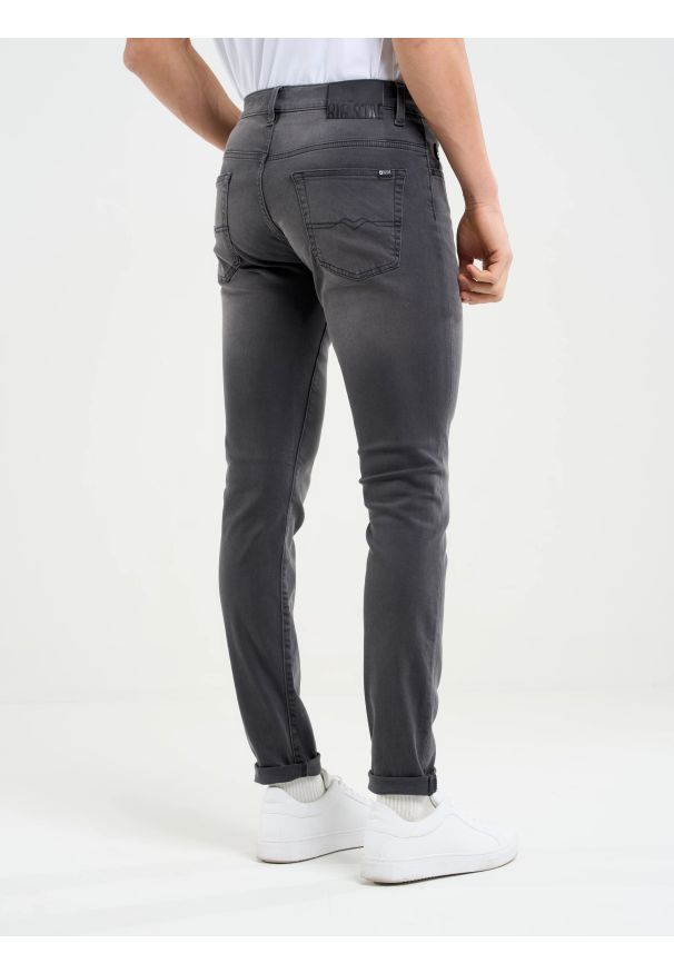 Big-Star - Jeansy męskie skinny szare Deric 893. Okazja: na co dzień. Kolor: szary. Styl: casual
