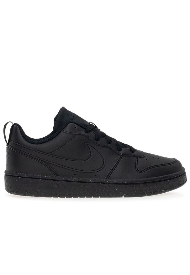 Buty młodzieżowe Nike Court Borough Low Recraft DV5456-002 - czarne. Kolor: czarny. Materiał: skóra, materiał, guma, syntetyk. Szerokość cholewki: normalna. Model: Nike Court