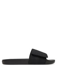 Calvin Klein Klapki Adj Pool Slide Canvas Logo HM0HM01749 Czarny. Kolor: czarny. Materiał: materiał