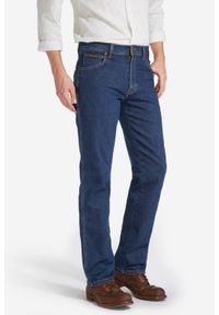 Wrangler - WRANGLER TEXAS STRETCH MĘSKIE SPODNIE JEANSOWE DARKSTONE W12133009