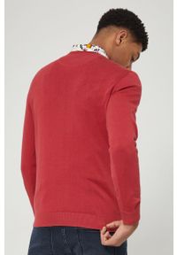medicine - Medicine Sweter bawełniany męski kolor różowy lekki. Okazja: na co dzień. Kolor: różowy. Materiał: bawełna. Długość rękawa: długi rękaw. Długość: długie. Wzór: melanż. Styl: casual #3
