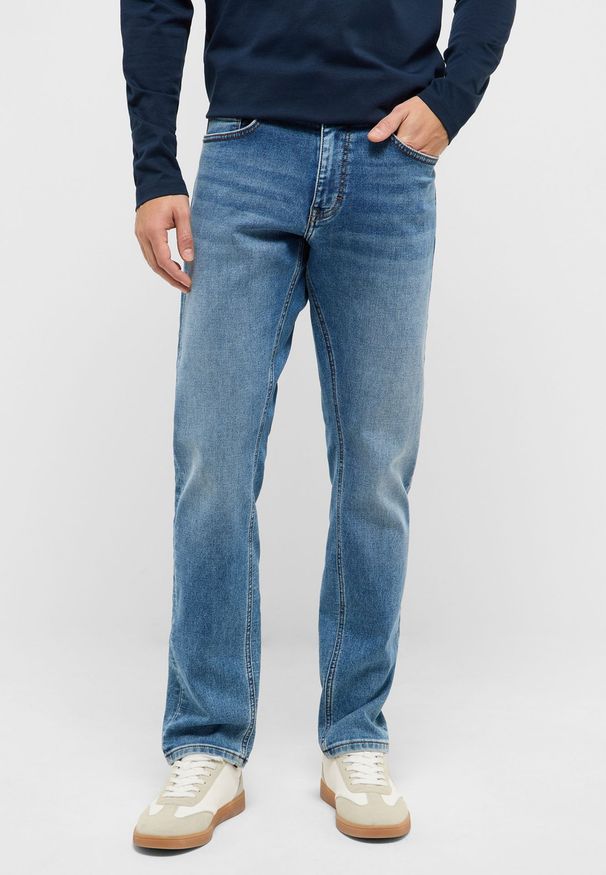 Męskie Spodnie jeansowe Mustang Style Oregon Slim K Denim Blue 1017431 5000 582