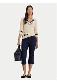 Lauren Ralph Lauren - LAUREN RALPH LAUREN Sweter 200B22020001 Beżowy jasny Relaxed Fit. Kolor: beżowy. Materiał: bawełna #3