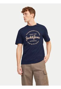Jack & Jones - Jack&Jones T-Shirt Forest 12247972 Granatowy Standard Fit. Kolor: niebieski. Materiał: bawełna