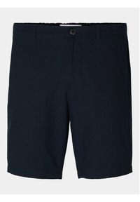 Selected Homme Szorty materiałowe Slhregular-Karl 16092367 Granatowy Regular Fit. Kolor: niebieski. Materiał: bawełna #3