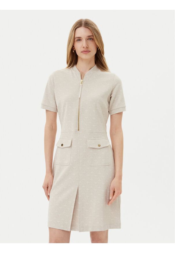 JOOP! Sukienka codzienna 58 252JE58Tali 30046249 Beżowy Regular Fit. Okazja: na co dzień. Kolor: beżowy. Materiał: bawełna, syntetyk. Typ sukienki: proste. Styl: casual