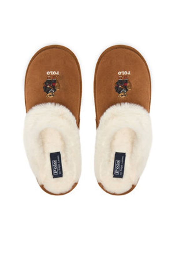 Polo Ralph Lauren Kapcie Kaylgh Scf B 842P03594001 Brązowy. Kolor: brązowy. Materiał: zamsz, skóra