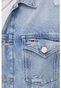 Tommy Jeans kurtka jeansowa BF2011 męska przejściowa. Okazja: na co dzień. Kolor: niebieski. Styl: casual #5