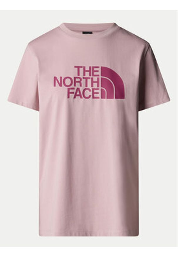 The North Face T-Shirt Easy NF0A8A6G Różowy Loose Fit. Kolor: różowy. Materiał: bawełna