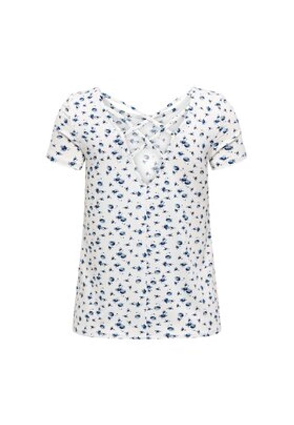 only - ONLY Bluzka Bera 15368588 Biały Regular Fit. Kolor: biały. Materiał: wiskoza