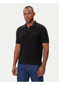 Lacoste Polo AH5186 Czarny Regular Fit. Typ kołnierza: polo. Kolor: czarny. Materiał: bawełna