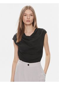 Calvin Klein Bluzka K20K206281 Czarny Slim Fit. Kolor: czarny. Materiał: syntetyk