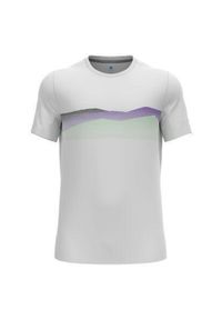 Koszulka męska z krótkim rękawem Odlo F-DRY RIDGELINE T-shirt. Kolor: biały. Długość rękawa: krótki rękaw. Długość: krótkie. Sport: turystyka piesza