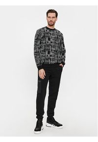 Karl Lagerfeld - KARL LAGERFELD Bluza 705060 541900 Czarny Regular Fit. Typ kołnierza: dekolt w karo. Kolor: czarny. Materiał: bawełna #3