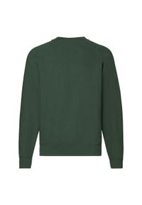 FRUIT OF THE LOOM - Klasyczna Bluza Raglanowa Unisex Dla Dorosłych. Kolor: zielony. Długość rękawa: raglanowy rękaw
