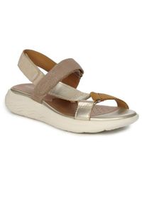 Buty do chodzenia damskie Geox D25ADA032CFC5258. Kolor: wielokolorowy, żółty. Materiał: skóra, materiał. Sport: turystyka piesza