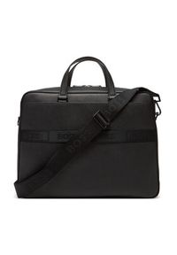BOSS Torba na laptopa 50542235 Czarny. Kolor: czarny. Materiał: skóra #4