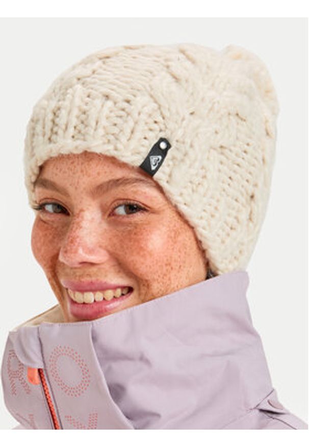 Roxy Czapka Winter ERJHA04160 Écru. Materiał: akryl