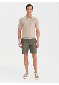 Pako Lorente - PAKO LORENTE – Beżowe polo swetrowe. Okazja: na co dzień. Typ kołnierza: polo. Kolor: beżowy. Materiał: bawełna. Styl: casual #7