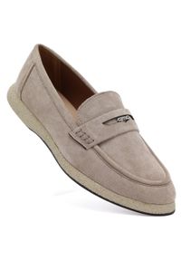 Półbuty damskie mokasyny zamsz beżowe Vinceza 62273. Kolor: beżowy. Materiał: nubuk, zamsz. Styl: elegancki #1