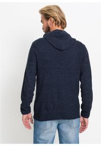 Sweter z kapturem bonprix niebieski melanż. Typ kołnierza: kaptur. Kolor: niebieski. Wzór: melanż #5