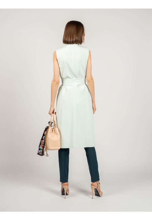 Patrizia Pepe Kamizelka | 2S1293/AD83 | Gilet | Kobieta | Zielony. Kolor: zielony. Materiał: elastan, wiskoza. Długość: długie