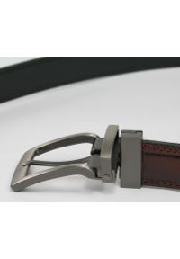Zet - Dwustronny Pasek do Spodni, Czarno-Brązowy, 90 cm, Elegancki, Męski, Skórzany -ZET. Kolor: wielokolorowy, brązowy, czarny. Materiał: skóra. Styl: elegancki #3
