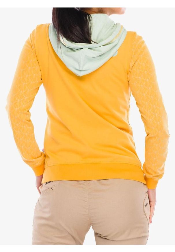 EDELRID - Bluza z kapturem damska Edelrid Bege Zip Hoody. Typ kołnierza: kaptur. Kolor: żółty