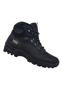 Buty trekkingowe męskie Grisport 14502D10G. Zapięcie: sznurówki. Kolor: czarny. Materiał: guma, materiał, syntetyk. Szerokość cholewki: normalna. Sport: turystyka piesza
