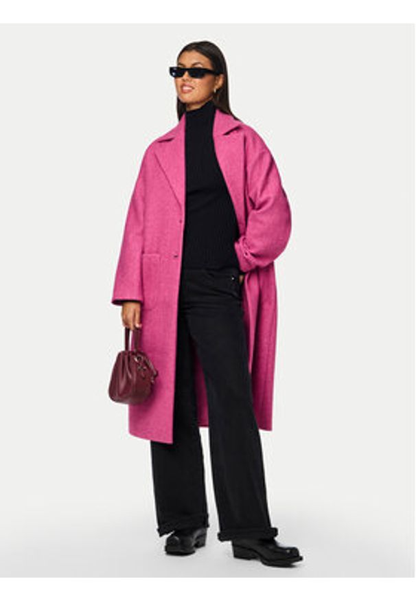 Pieces Płaszcz przejściowy Jili 17141583 Różowy Regular Fit. Kolor: różowy. Materiał: syntetyk