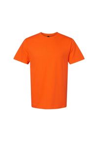 GILDAN - Koszulka Unisex Dla Dorosłych Softstyle Midweight. Kolor: pomarańczowy, wielokolorowy, żółty. Materiał: bawełna. Sport: turystyka piesza