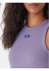 Hugo - HUGO Top Easy 50508857 Fioletowy Slim Fit. Kolor: fioletowy. Materiał: bawełna #3