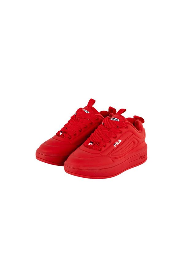 Sneakersy damskie Fila Superbubble. Okazja: na co dzień. Kolor: czerwony. Materiał: syntetyk, tkanina. Sport: turystyka piesza