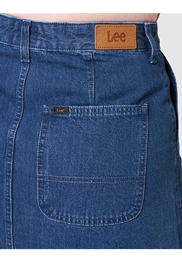 Lee - LEE MILITARY SKIRT DAMSKA SPÓDNICA JEANSOWA L38KKEGT 112108241. Materiał: jeans
