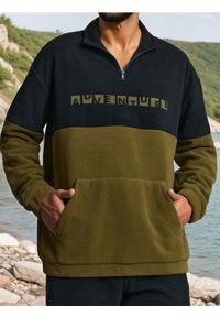 Sinsay - Bluza polarowa - khaki. Kolor: brązowy. Materiał: polar