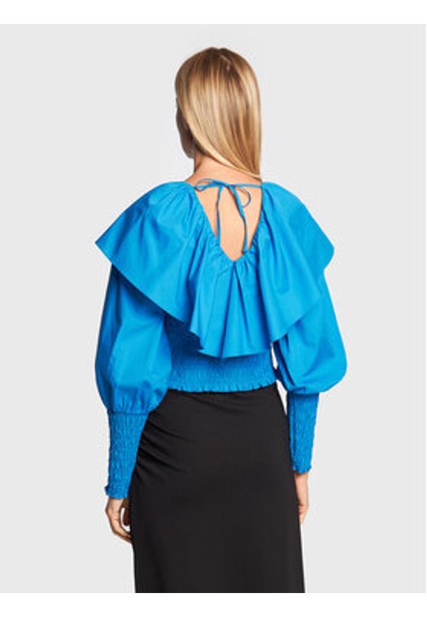 GESTUZ - Gestuz Bluzka Avaligz 10906508 Niebieski Slim Fit. Kolor: niebieski. Materiał: bawełna