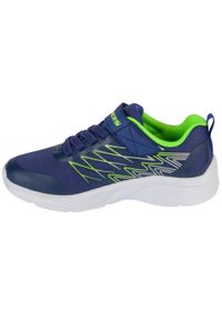 skechers - Buty do chodzenia dla dzieci Skechers Microspec Texlor. Kolor: niebieski. Sport: turystyka piesza