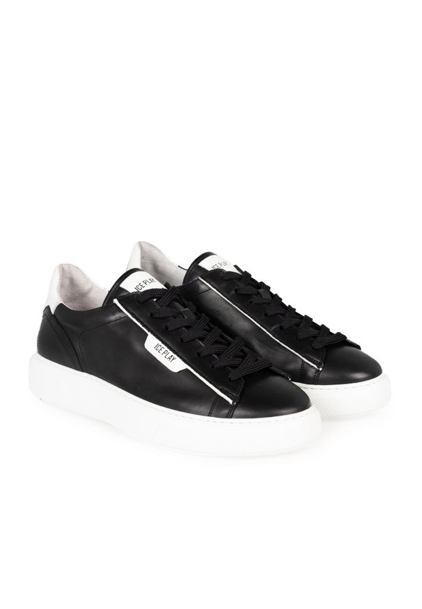 Ice Play Sneakersy | TENDER001M3L1 | Mężczyzna | Czarny. Okazja: na co dzień. Nosek buta: okrągły. Kolor: czarny. Materiał: tkanina, skóra. Sezon: lato