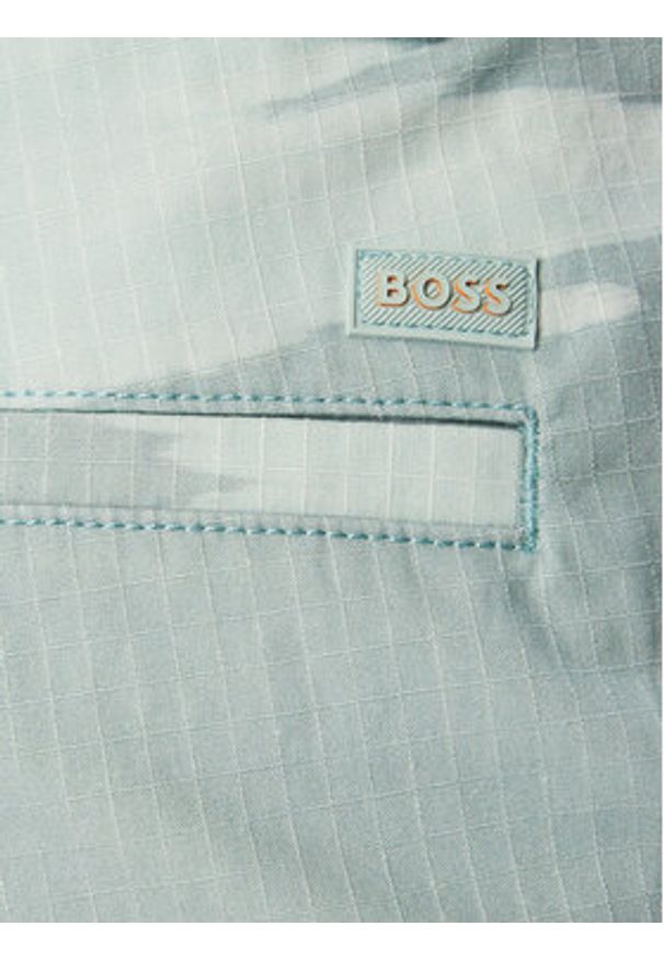 BOSS Szorty materiałowe Chino 50559411 Turkusowy Straight Fit. Kolor: turkusowy. Materiał: bawełna