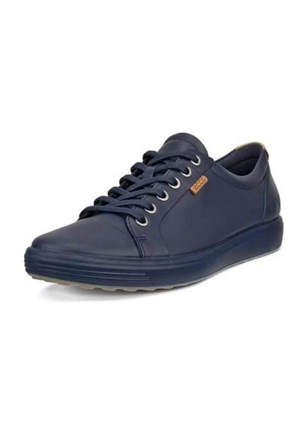 ecco - Buty do chodzenia damskie Ecco Soft 7. Kolor: wielokolorowy, niebieski. Materiał: materiał, skóra. Szerokość cholewki: normalna. Sport: turystyka piesza