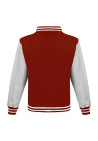 AWDIS - Kurtka Unisex Varsity Dla Dorosłych Z Polibawełny. Kolor: czerwony, wielokolorowy, brązowy
