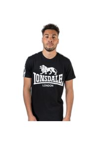 Koszulka Lonsdale Sheviock. Kolor: czarny. Wzór: nadruk #1