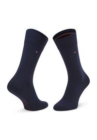 TOMMY HILFIGER - Tommy Hilfiger Zestaw 2 par wysokich skarpet męskich 100001495 Granatowy. Kolor: niebieski. Materiał: materiał #3