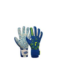 Rękawice bramkarskie Reusch Pure Contact Fusion. Kolor: niebieski, wielokolorowy, żółty. Sport: piłka nożna