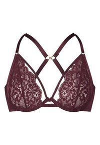 Hunkemöller Biustonosz z fiszbiną 302379 Bordowy. Kolor: czerwony. Materiał: syntetyk #3